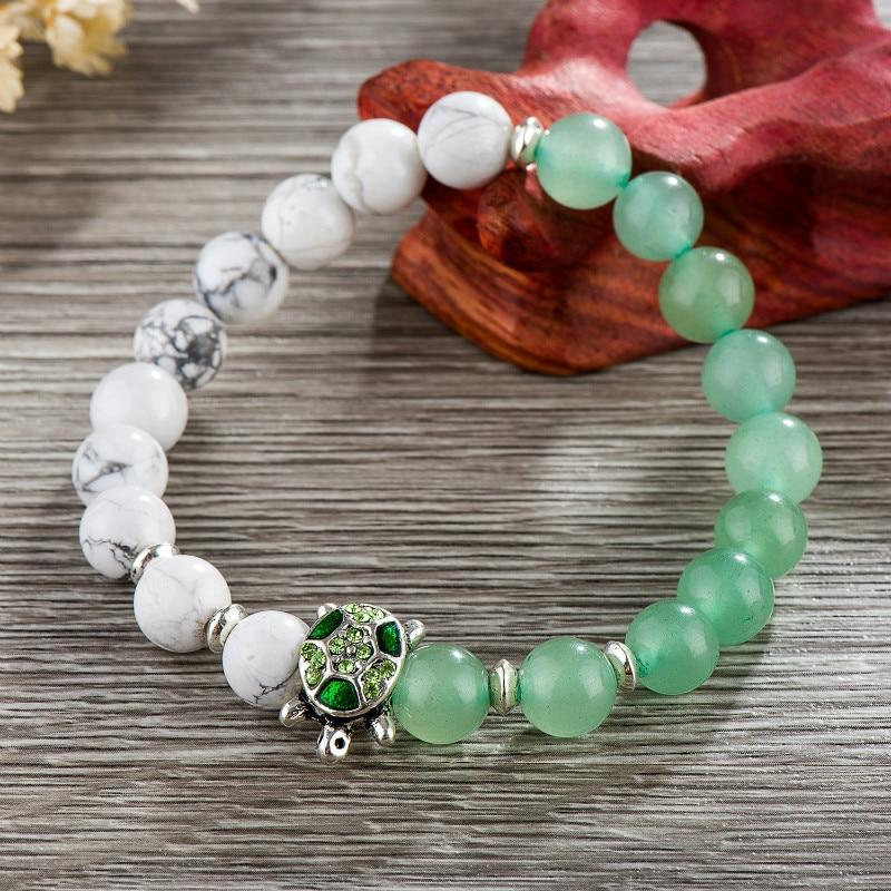 Turtle Charm - Beaded Stone Bracelets