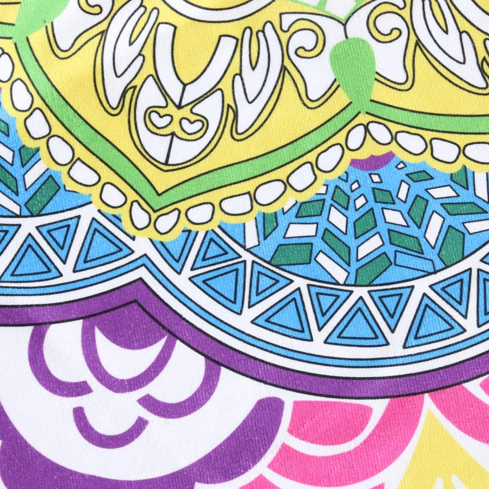 BeddingOutlet Tassel Indian Toalla Mandala Tapestry Beach Towel Sunblock Round Bikini Cover-Up Blanket Lotus Bohemian Yoga Mat
